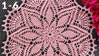 Crochet doily, Christiana, 1-6