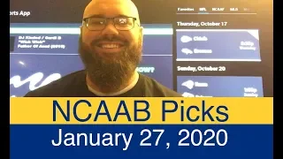 NCAAB Picks (1-27-20) | College Basketball Predictions | NCAA Men’s Daily Schedule | Vegas Lines