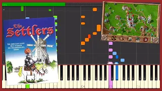The Settlers 1 - Main Theme / In-game Music [Piano Tutorial] Synthesia MIDI ♫ Haiko Ruttman