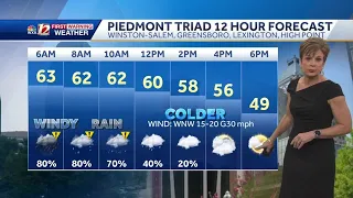 WATCH: Rain overnight into Friday, colder and windy