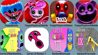 Poppy Playtime Mobile, Gaten Of Banban 6Mobile, Banban 7 Mobile, Banban 8 Fanmade, Banban 9, Poppy4