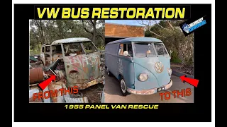 VW 1955 BUS  RESTORATION 2 years in 9 mins #volkswagen