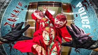 ZOMBIE MONEY HEIST ESCAPE POLICE PARKOUR POV ( ACTION LIVE FULL STORY )  RESCUE DOCTOR SUCCESSFUL