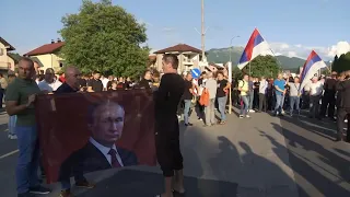 Serbs gather in Sarajevo to show support for pro Russian leader Milorad Dodik