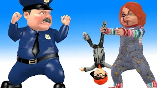 Scary Teacher 3D Police Help Kind Poor Boy Nick vs Bad Guy Chucky and Nickjoker Happy ending Story