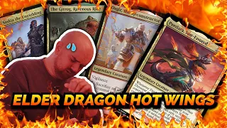 Elder Dragon Hot Wings EP 1 Gitrog vs Pantlaza vs Saskia vs Osgir | Commander Gameplay