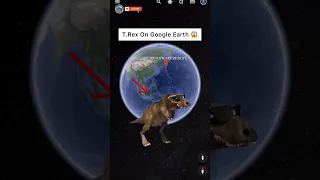 I Found Tyrannosaurus Rex 🦖 On Google Earth 😱 #shorts #googleearth