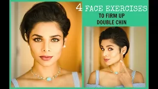 FIRM UP DOUBLE CHIN/Lose Face Fat/ FACE EXERCISES TO TONE JAW LINE