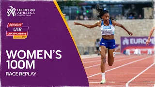 Women's 100m Final | Race Replay | European Athletics U18 Championships