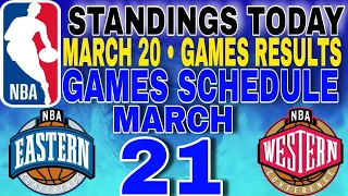 nba standings today March 20, 2024 | games results | games schedule March 21, 2024