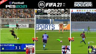 PES 21 vs DLS 21 vs FIFA 21 • Penalty Comparision 60 Fps