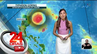 Posibleng lumabas sa PAR ang Bagyong Goring sa Huwebes pero kasabay nito ang posibleng... | 24 Oras