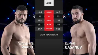 Вагнер Прадо vs. Эльмар Гасанов | Wagner Prado vs. Elmar Gasanov | ACA 154