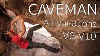 CAVEMAN a Joshua Tree Bouldering Classic | All Variations | V6-V10