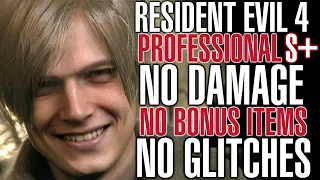 Resident Evil 4 Remake No Damage S+ Professional Mode - No Bonus Items & No Glitches