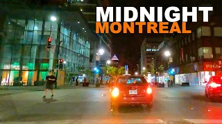 [ 4K Video ] Midnight Driving From Montreal downtown to Boucherville