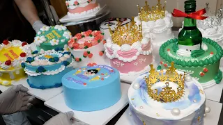 an anniversary special gift! making various handmade cake - korean street food