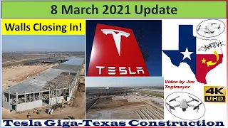 Tesla Gigafactory Texas 8 March 2021 Cyber Truck & Model Y Factory Construction Update (07:45AM)