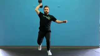 Single Dumbbell Hang Clean & Split Jerk