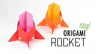 Easy Origami Rocket Spaceship Tutorial - DIY - Paper Kawaii