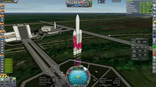 Realism Overhaul in KSP 1.8.1 - 3-Core Vulcan Heavy with Crossfeed