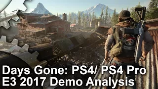 [4K] Days Gone PS4/ PS4 Pro E3 2017 Demo Analysis