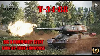 T-34-88 Russian Medium Tank Big X Earn Op Showcase WOT Console - World Of Tanks Modern Armour