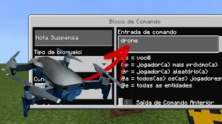 COMANDO DO DRONE NO MINECRAFT PE (COMMAND BLOCK) drone command mcpe