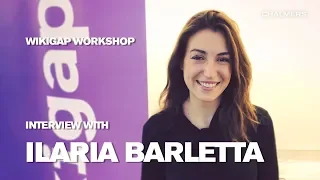WikiGap workshop at Chalmers - interview Ilaria Barletta