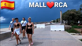 🇪🇸 Heavy rain in Playa de Palma 🌦 Arenal Mallorca |Mega Park | Ballermann 6 in Aug 27/2022 Spain 4K