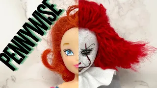 PENNYWISE - Halloween Month Doll Makeover - flea market find