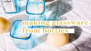 How to upcycle bottles into glassware!