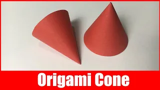 How to Make a Cone out of Paper | Origami Cone Shape (Easiest Way) | DIY 3d Cone
