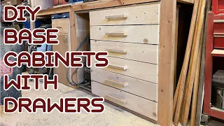 Building a base cabinet with drawers out of old furniture pieces