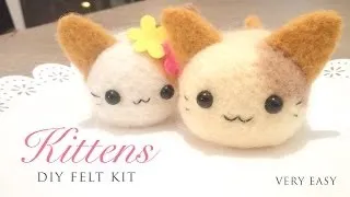 Make Adorable Kittens Using a DIY Needle Felt Kit