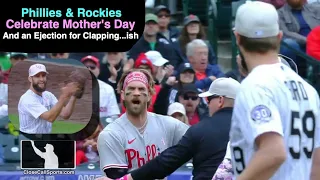 E57-59 - Bryce Harper and Jake Bird Celebrate Mother's Day Together in Colorado; Thomson Ejected Too