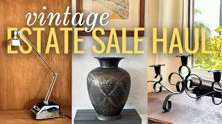 ESTATE SALE HAUL | Vintage Home Decor Shopping for my Bedroom!