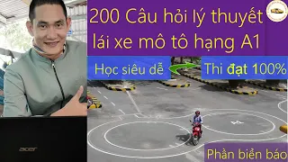 Bí quyết học 200 câu hỏi lý thuyết lái xe mô tô hạng A1 2021 siêu dễ ( Phần biển báo ) - Thầy Tâm