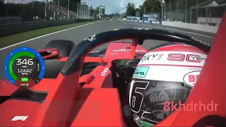 F1 2019 Charles Leclerc with telemetry pole onboard