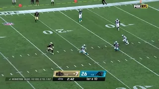 PANTHERS JAYCEE HORN FIRST CAREER INTERCEPTION