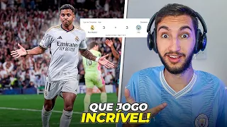 Real Madrid 3 x 3 Man City - RODRYGO MARCOU, MAS CITY JOGOU MUITO!🤯