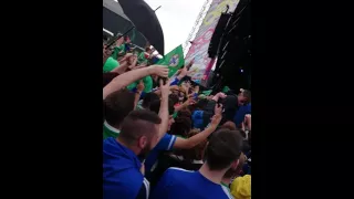 Will Grigg's on fire Belfast Fanzone