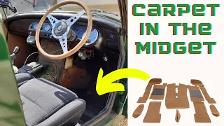 What a massive improvement! - Finally fitting carpet to the MG Midget