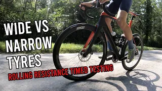 Are Wide Tyres Really Faster? Rolling resistance timed testing reveals the truth...