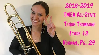 2018-2019 TMEA ALL-STATE TENOR TROMBONE ETUDE #3: Voxman Pg. 29 - Allegro Vivace