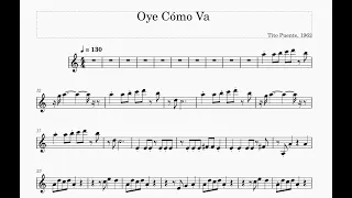 Oye Cómo Va - Tito  Puente {old version, see description} (Sheet Music Play Along) [C Instruments]