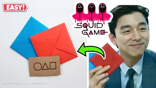 How to Make Ddakji | Squid Game | Korean Flip Card Game | Squid Game Card | Origami | Netflix