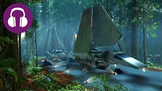 Falling Asleep On RAINY ENDOR 💤 Relaxing STAR WARS Ambience