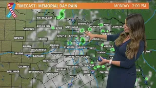 DFW Weather: Scattered thunderstorms could pop up across North Texas throughout Memorial Day