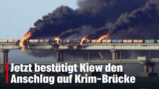 Jetzt bestätigt Kiew den Anschlag auf Krim-Brücke | krone.tv NEWS